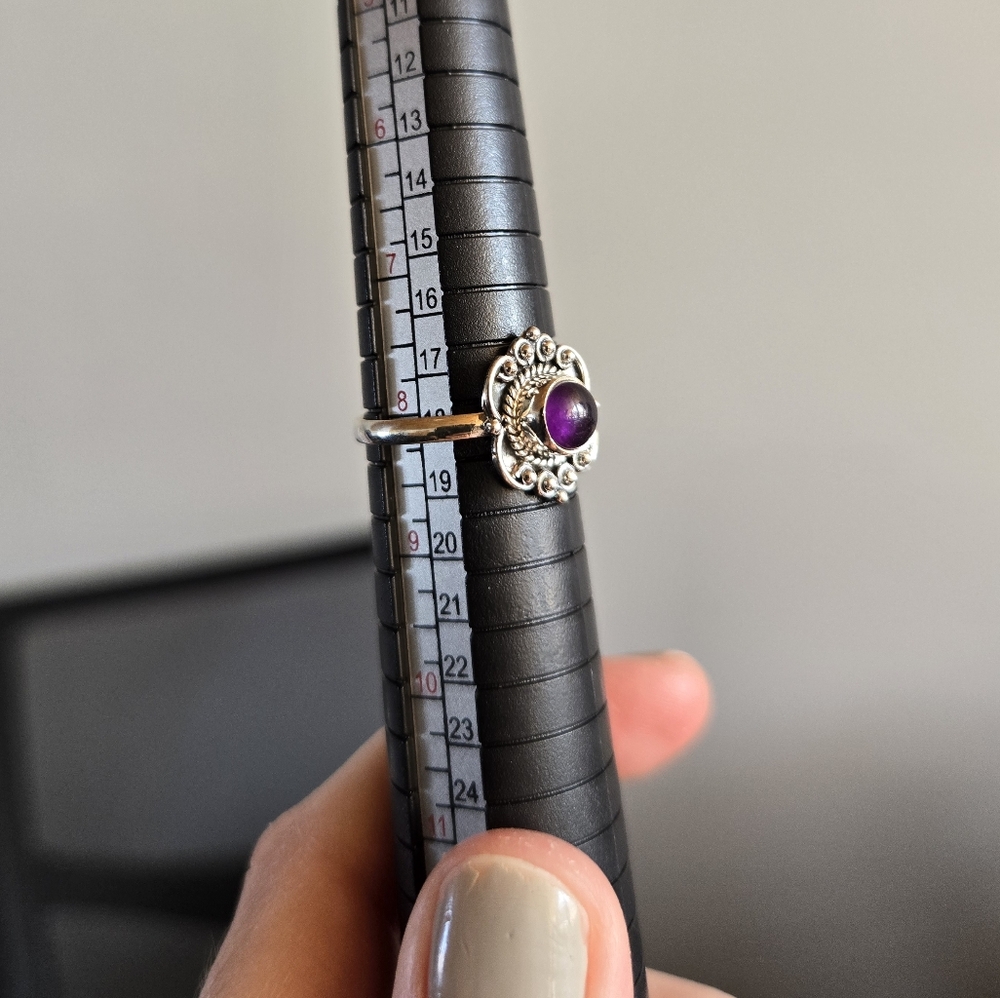 Amethyst Sterling Silver Ring 589